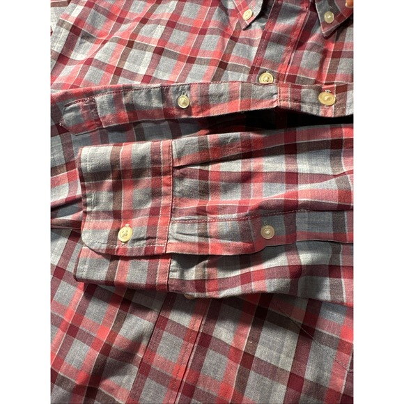 Bonobos Plaid Slim Fit Long Sleeve Oxford Shirt Button Down Blue/Pink Men's M - Picture 7 of 15